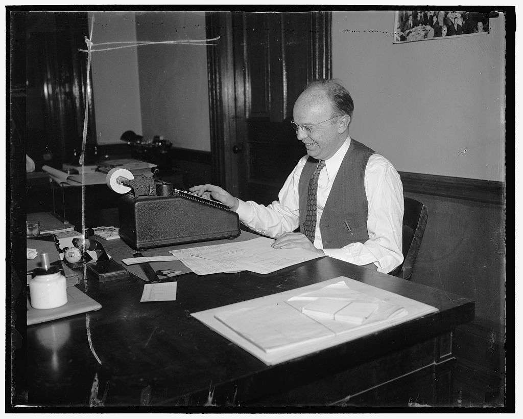 Walter Olcutt at his Burroughs